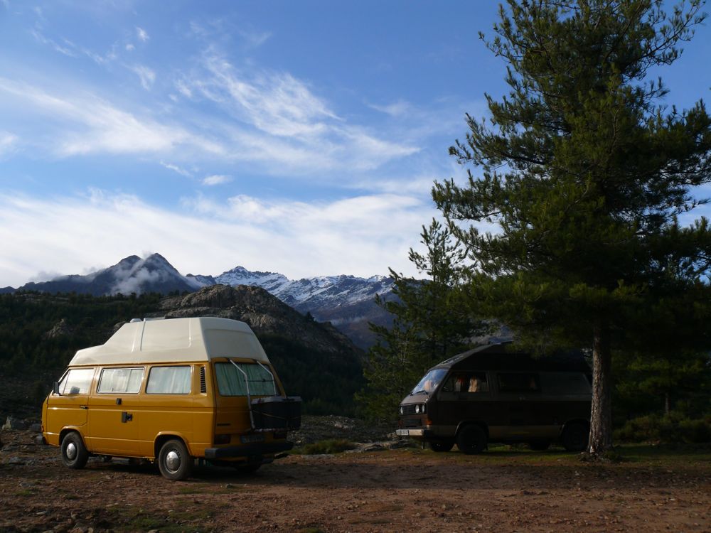 Bivouac retour du col de Vergio