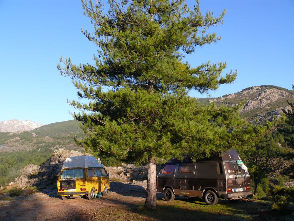 Bivouac retour du col de Vergio