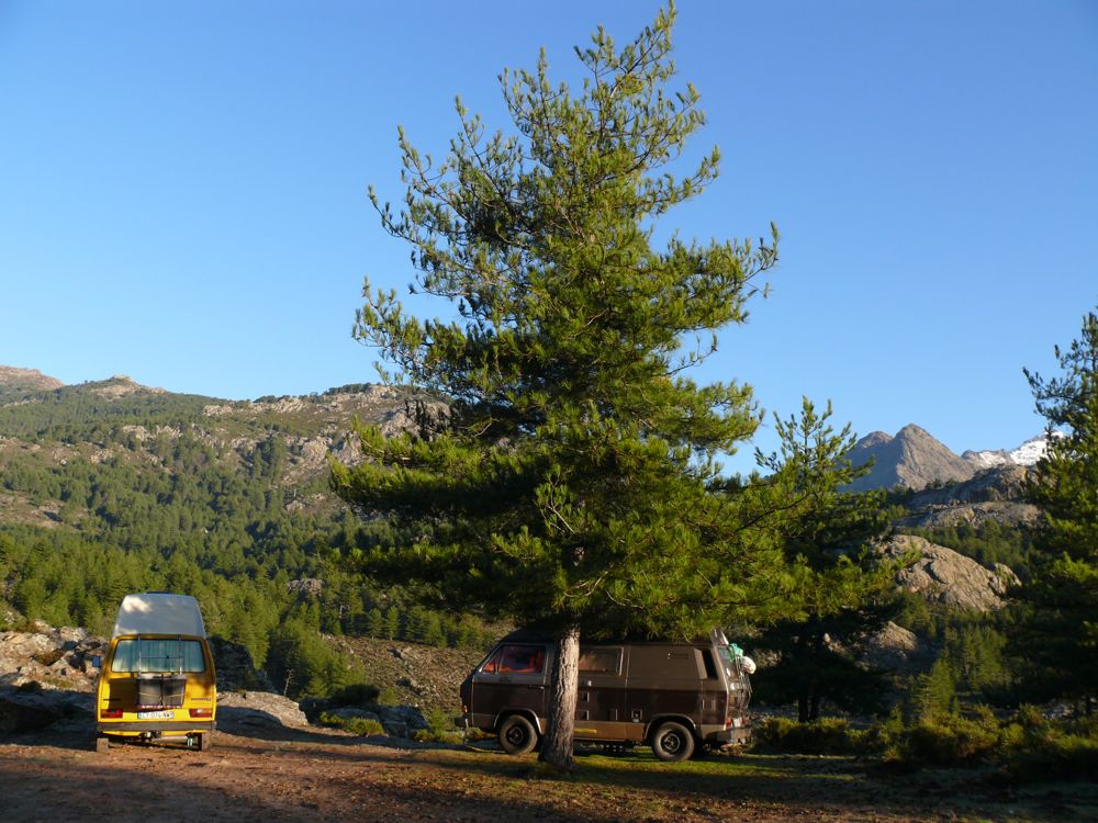 Bivouac retour du col de Vergio