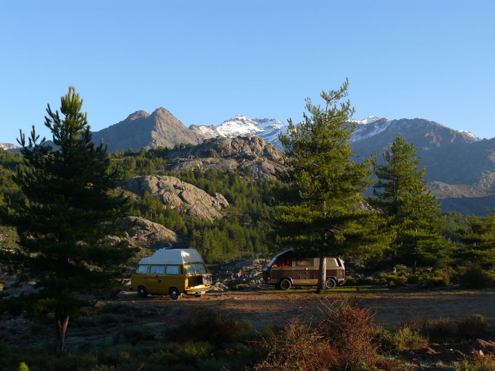 Bivouac retour du col de Vergio