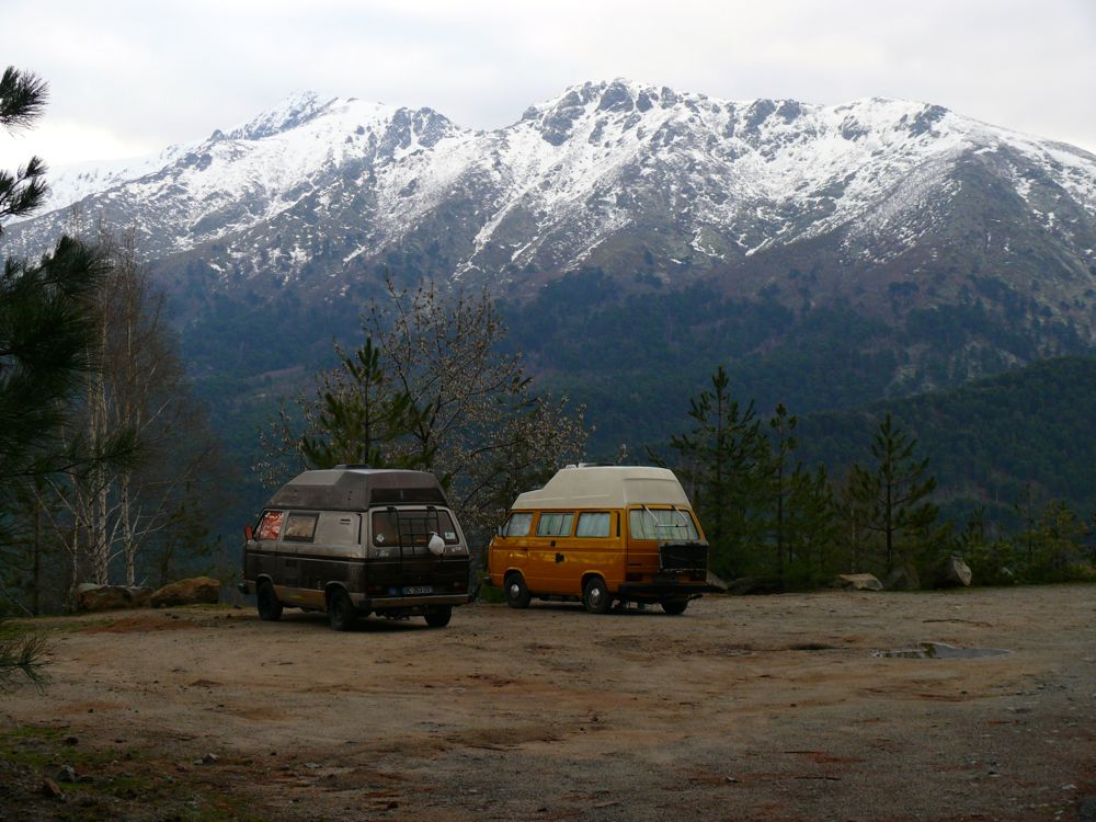 Bivouac sur la route du Col de Vergio